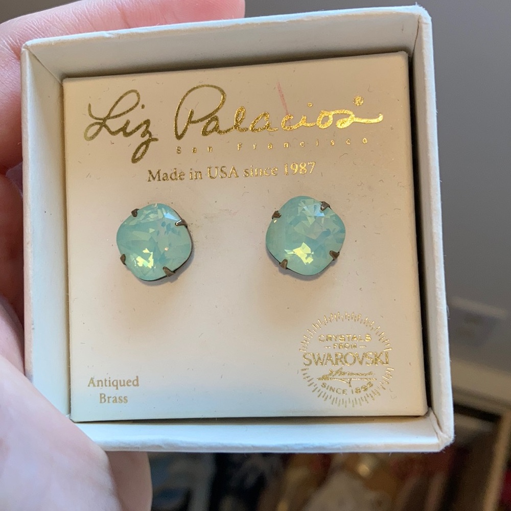 Blue crystal studs from Swarovski